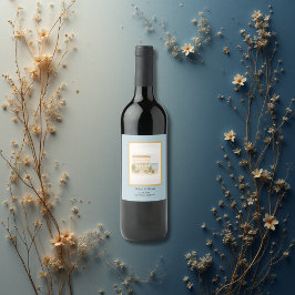 Hochzeit am Mittelmeer, Aquarellplatz Weinetikett