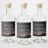 Hochzeit am Nachthimmel unter den Sternen Alkoholflaschenetikett (Flaschen)