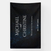 Hochzeit am Nachthimmel unter den Sternen Banner (Vertikal)