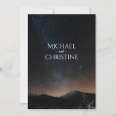 Hochzeit am Nachthimmel unter den Sternen Dankeskarte (Rückseite)