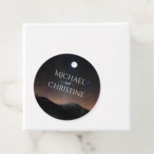 Hochzeit am Nachthimmel unter den Sternen Geschenkanhänger (Beispiel)