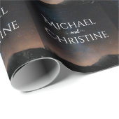 Hochzeit am Nachthimmel unter den Sternen Geschenkpapier (Rolleneckpunkt)