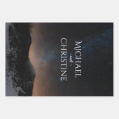 Hochzeit am Nachthimmel unter den Sternen Geschenkpapier Set (Vorderseite 3)