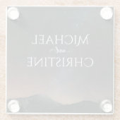 Hochzeit am Nachthimmel unter den Sternen Glasuntersetzer (Rückseite)