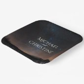 Hochzeit am Nachthimmel unter den Sternen Pappteller (Gewinkelt)