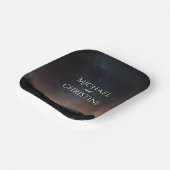 Hochzeit am Nachthimmel unter den Sternen Pappteller (Gewinkelt)