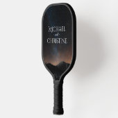 Hochzeit am Nachthimmel unter den Sternen Pickleball Schläger (Links)