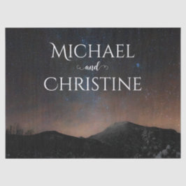 Hochzeit am Nachthimmel unter den Sternen Seidenpapier