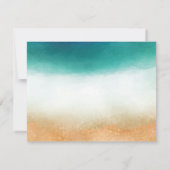 Hochzeit am Strand, Abendessen bei Probe Starfish Einladung (Rückseite)