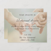 Hochzeit am Strand, Abendessen in der Probe Einladung (Vorne/Hinten)