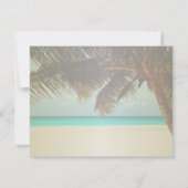 Hochzeit am Strand, Abendessen in Palm Probe Einladung (Rückseite)