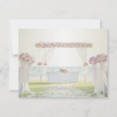 Hochzeit am Strand, Abendessen mit floraler Probe Einladung (Rückseite)