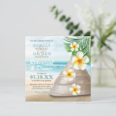 Hochzeit am Strand | Abendessen Probe Einladung (Stehend Vorderseite)