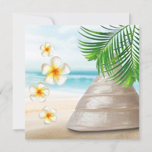 Hochzeit am Strand | Abendessen Probe Einladung (Rückseite)