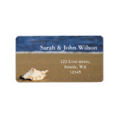 Hochzeit am Strand, Adressenaufkleber Adressaufkleber (Vorne)