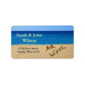 Hochzeit am Strand, Adressenaufkleber Adressaufkleber (Vorne)