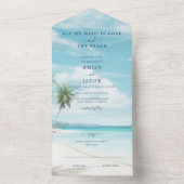 Hochzeit am Strand All In One Einladung (Innen Boden)