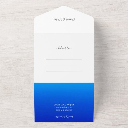 Hochzeit am Strand All In One Einladung (Außenbereich)