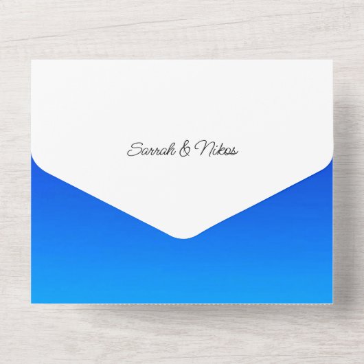 Hochzeit am Strand All In One Einladung (Rückseite)