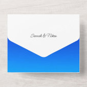 Hochzeit am Strand All In One Einladung (Rückseite)