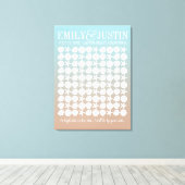 Hochzeit am Strand | Andere Gästebuchskaninchen Leinwanddruck (Insitu (Holzboden))