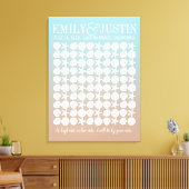 Hochzeit am Strand | Andere Gästebuchskaninchen Leinwanddruck (Insitu (Wohnzimmer))