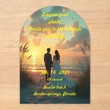 Hochzeit am Strand bei Sonnenuntergang