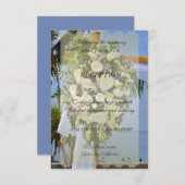 Hochzeit am Strand, Blume Empfang Einladung (Vorne/Hinten)