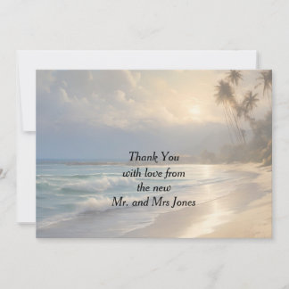 Hochzeit am Strand Dankeskarte