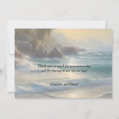 Hochzeit am Strand Dankeskarte (Rückseite)