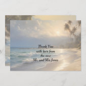 Hochzeit am Strand Dankeskarte (Vorne/Hinten)