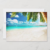 Hochzeit am Strand des Tropical Destination Save The Date (Rückseite)