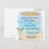 Hochzeit am Strand Einladung (Vorne/Hinten)