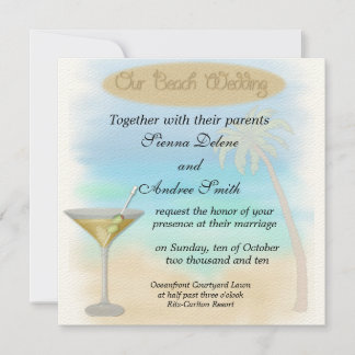 Hochzeit am Strand Einladung