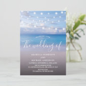 Hochzeit am Strand Einladung (Stehend Vorderseite)