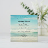 Hochzeit am Strand Einladung (Stehend Vorderseite)