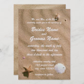 Hochzeit am Strand Einladung (Vorne/Hinten)