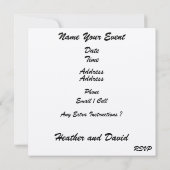 Hochzeit am Strand Einladung (Rückseite)