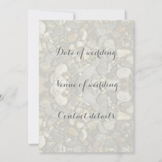 Hochzeit am Strand Einladung (Rückseite)