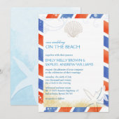 Hochzeit am Strand Einladung (Vorne/Hinten)