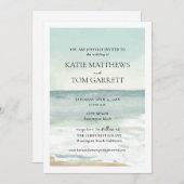 Hochzeit am Strand Einladung (Vorne/Hinten)