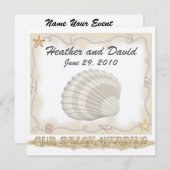 Hochzeit am Strand Einladung (Vorne/Hinten)