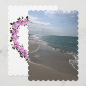 Hochzeit am Strand Einladung (Vorne/Hinten)