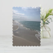 Hochzeit am Strand Einladung (Stehend Vorderseite)