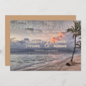Hochzeit am Strand, Einladung von Palm (Vorne/Hinten)