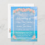 Hochzeit am Strand Einladungspostkarte (Vorne/Hinten)