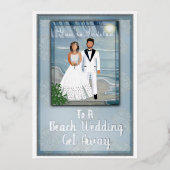 Hochzeit am Strand Folieneinladung (Vorderseite)