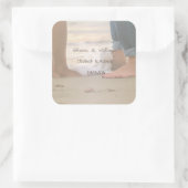 Hochzeit am Strand, Fuß Quadratischer Aufkleber (Tasche)