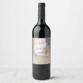 Hochzeit am Strand, Fuß Weinetikett (Vorderseite)