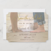 Hochzeit am Strand, Fuße Save the Date (Vorderseite)